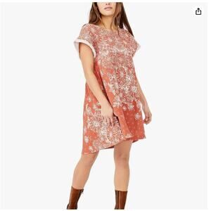 Free People Women’s Pinwheel Open-Back Mini Dress Coral XS